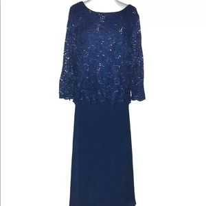 Blue lace sequin dress size 28W from Roman’s